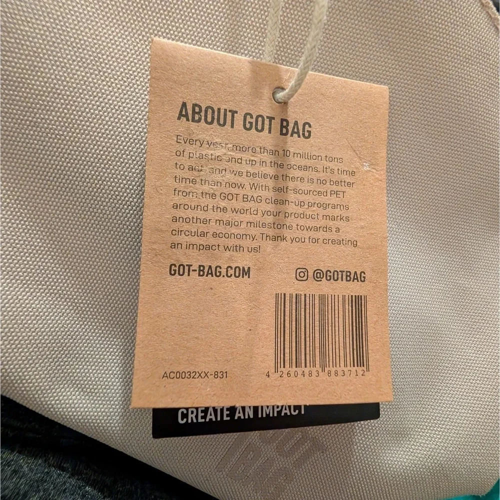 GOT BAG Shower Bag/Toiletry Wash Bag Recycled Ocean Plastic NWT